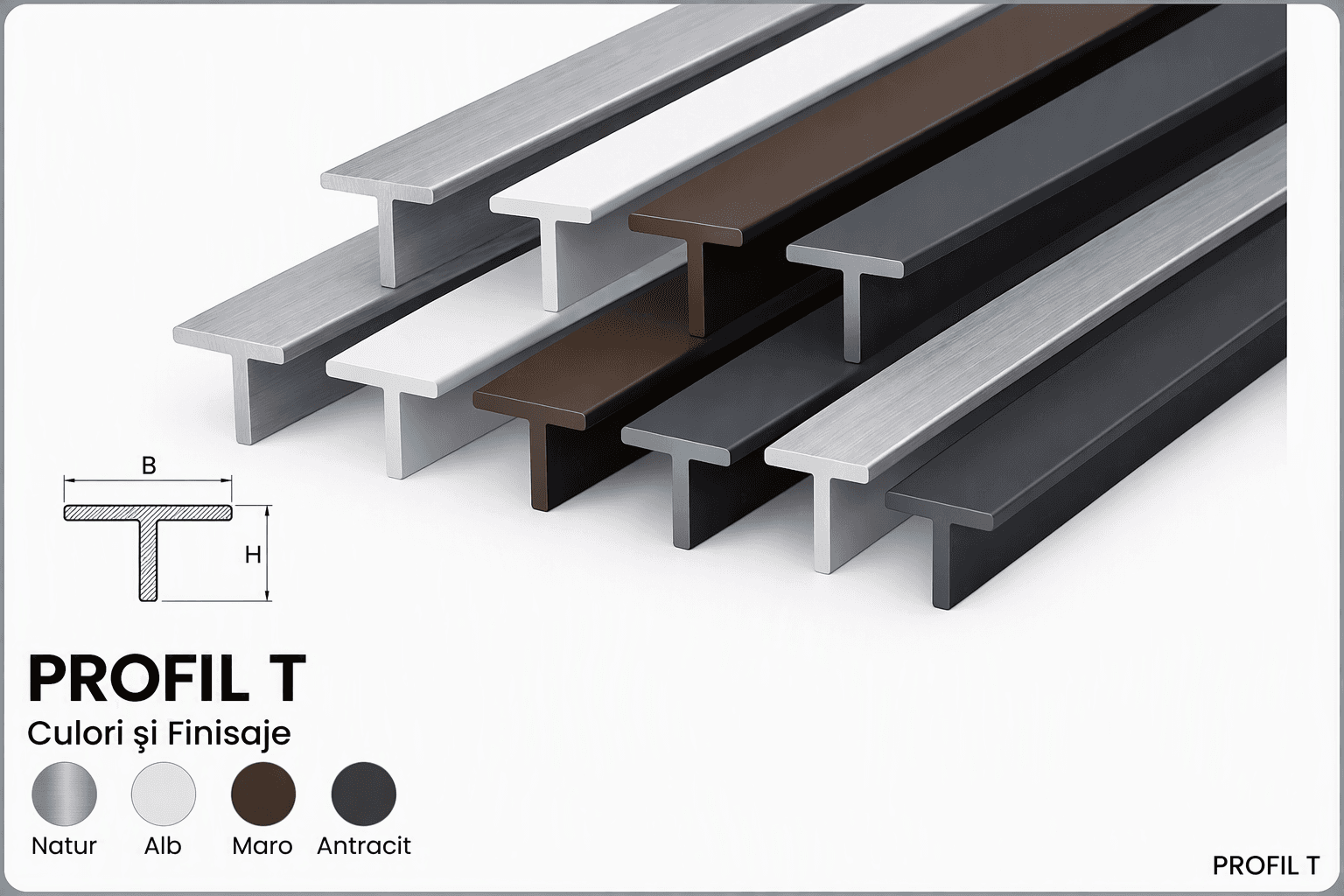Profil T Aluminiu