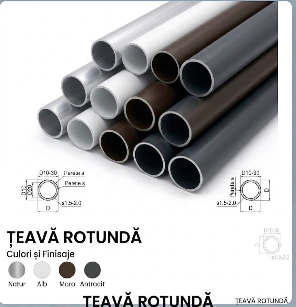 Țeavă Rotundă Aluminiu