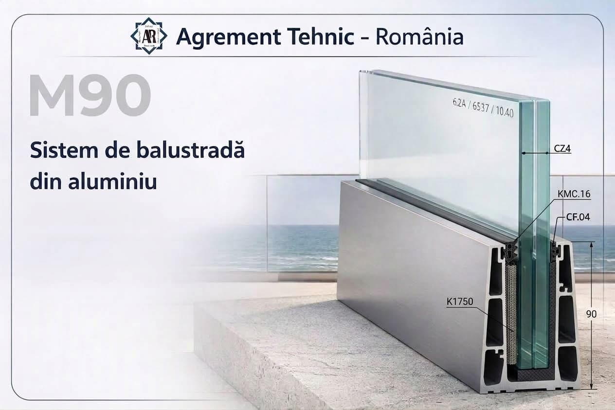Sistem de balustradă din aluminiu - AKPA M90 Sistem premium