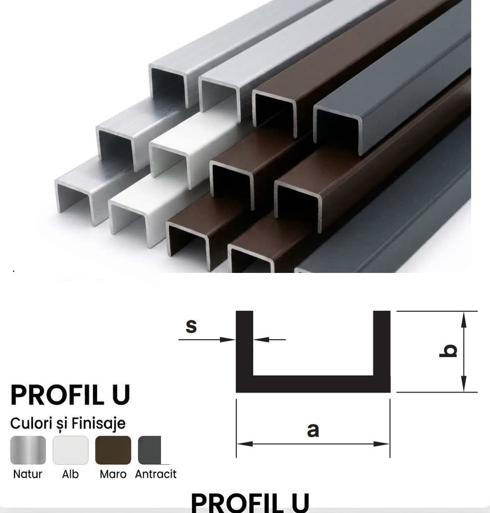 Profil U Aluminiu
