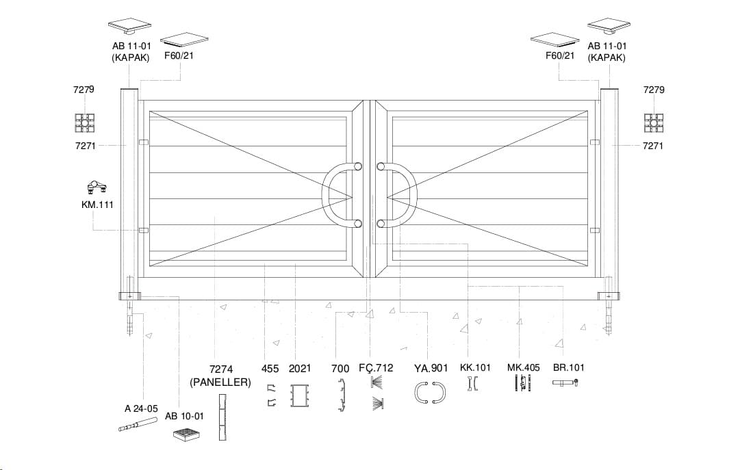 Sistem de Gard F60 – Profile din Aluminiu 5
