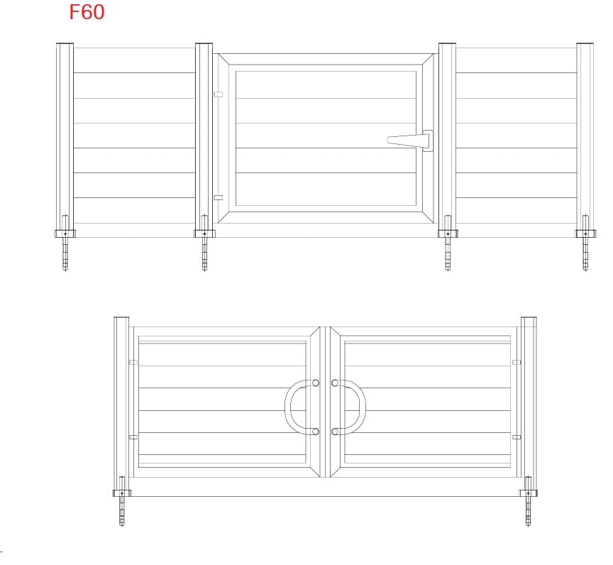 Sistem de Gard F60 – Profile din Aluminiu 3